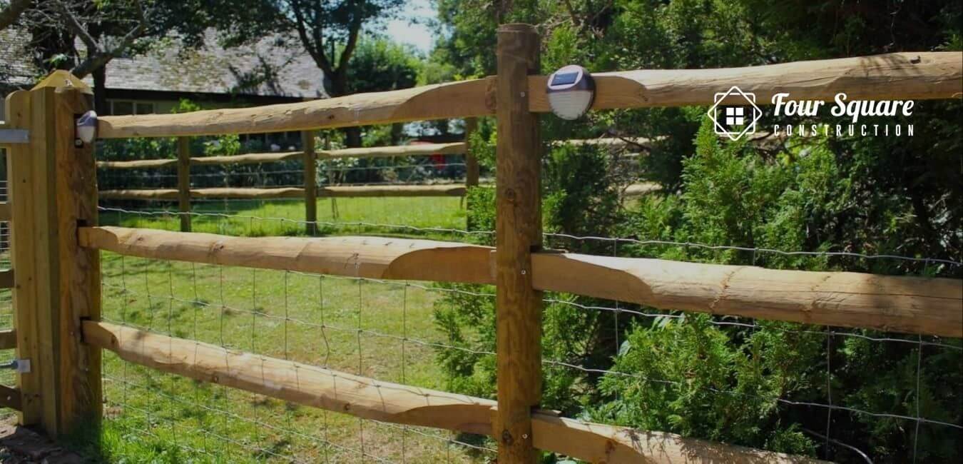 Post and rail fencing