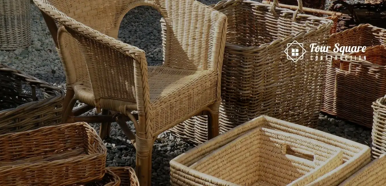 Wicker outdoor furniture