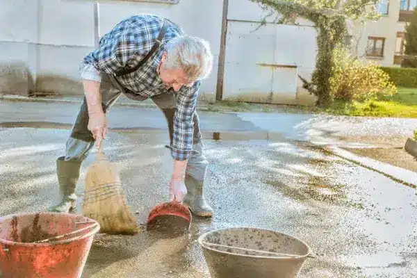clean a driveway without a pressure washer