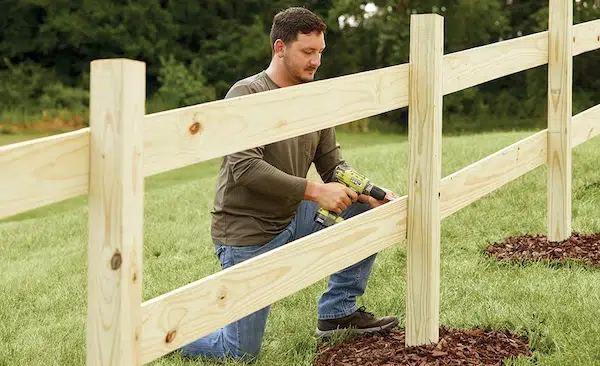 Wood Split Rail Fence Easy Installation