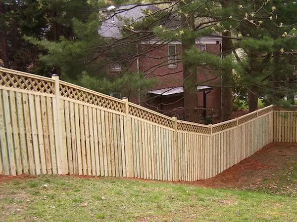 Fence Following The Ground Contour