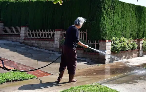 why do people water their driveways water driveways