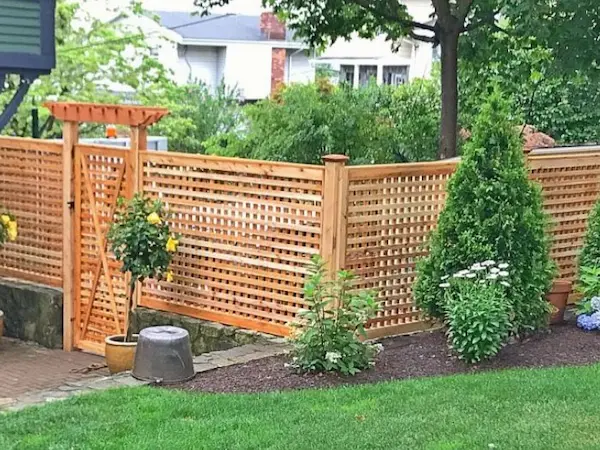types of wood fences Lattice Fences