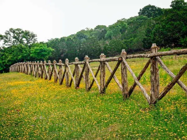 types of split rail fence Rustic Log Rail Fence