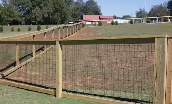 wood and wire fence