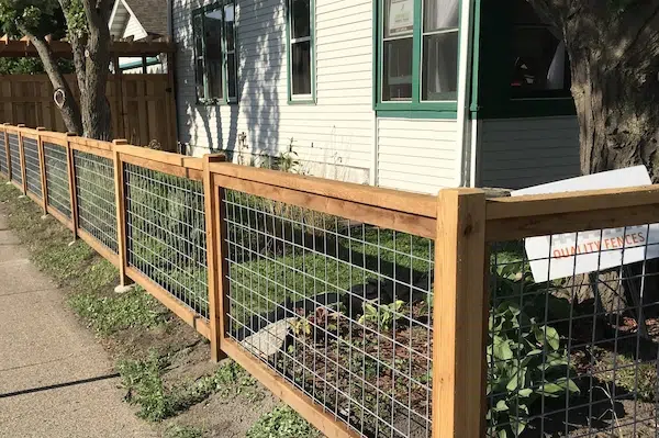 wood and wire fence