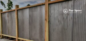 how to frame corrugated metal fence