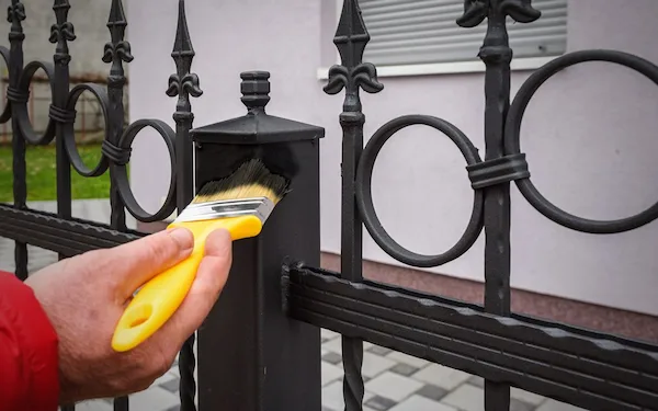 How To Paint A Metal Fence Paint Metal Fence