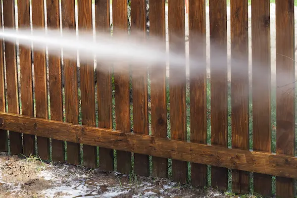 Cedar Fence cleaning