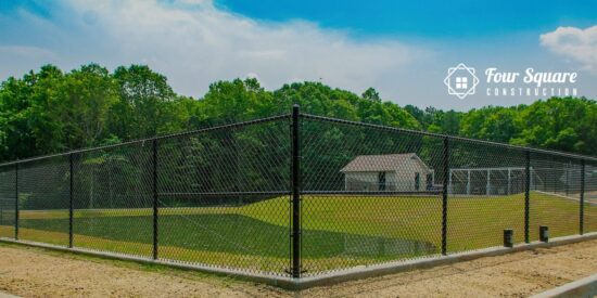 chain link fence post spacing