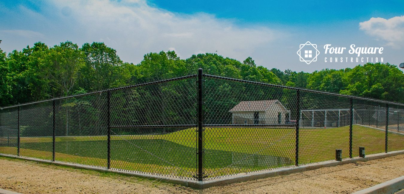 chain link fence post spacing