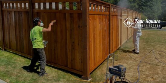 how to stain a cedar fence