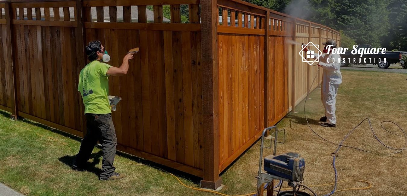 how to stain a cedar fence