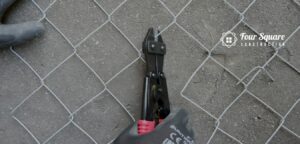 how to cut chain link fence