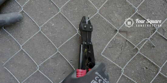 how to cut chain link fence