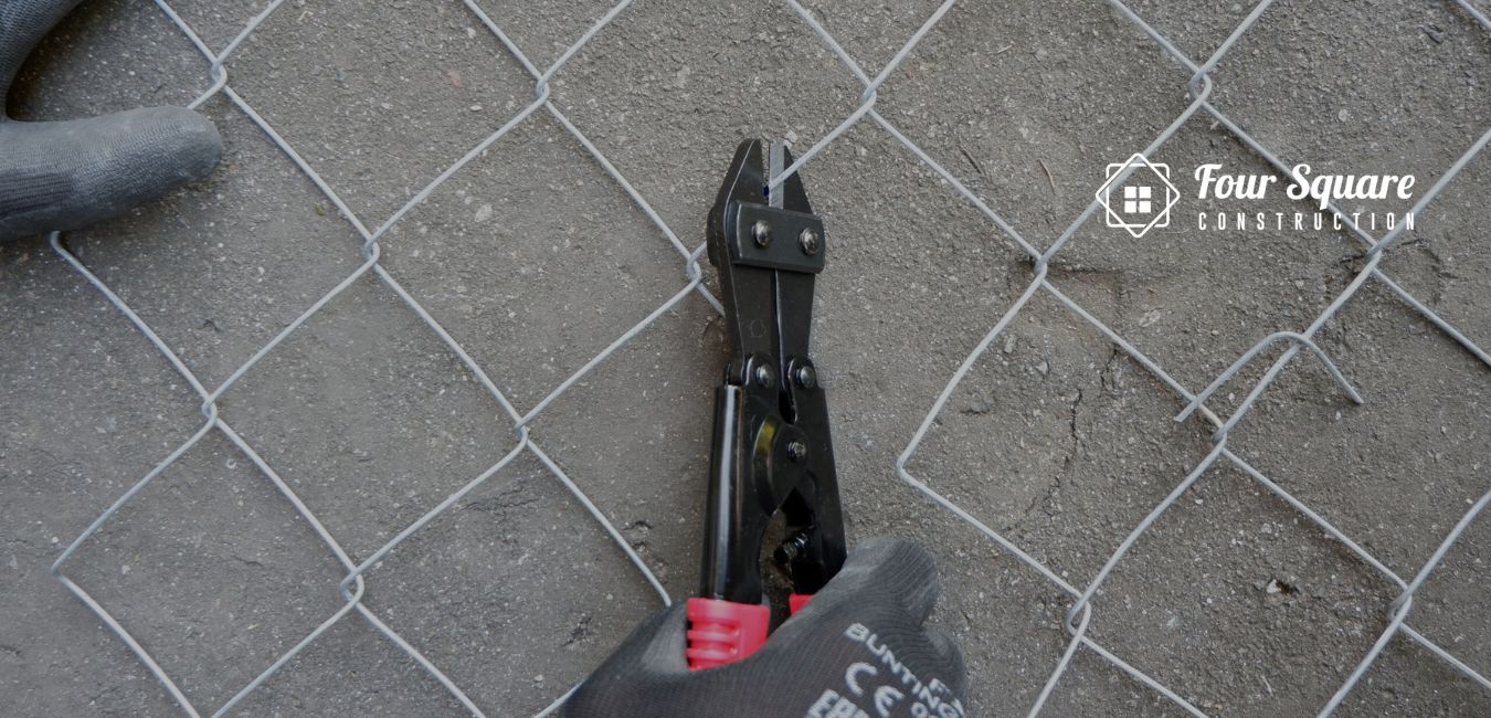 how to cut chain link fence
