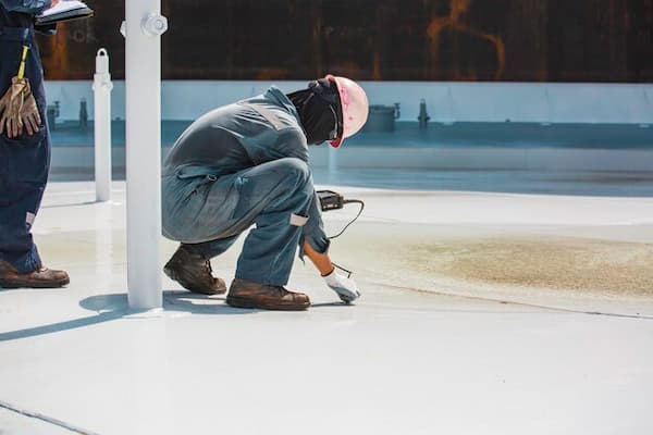 Inspecting Roof Deck