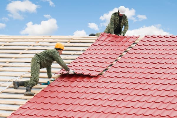 metal roof with asphalt shingles