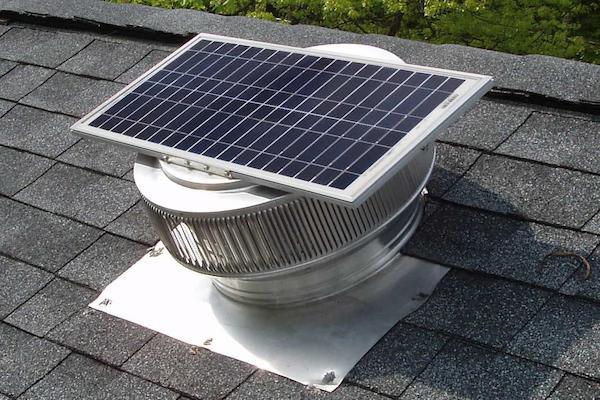 Solar-powered roof fans